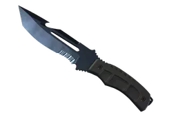 ★ StatTrak™ Survival Knife | Blue Steel (Well-Worn)