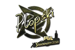 Sticker | Plopski (Gold) | Stockholm 2021