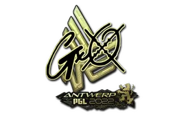 Sticker | gxx- (Gold) | Antwerp 2022
