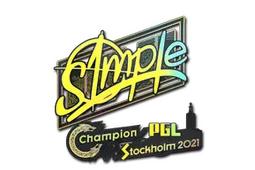 Sticker | s1mple (Holo) | Stockholm 2021